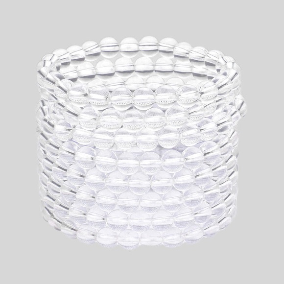 8PCS Gold Pearl Stack Stretch Bracelets - Picture 4 of 5